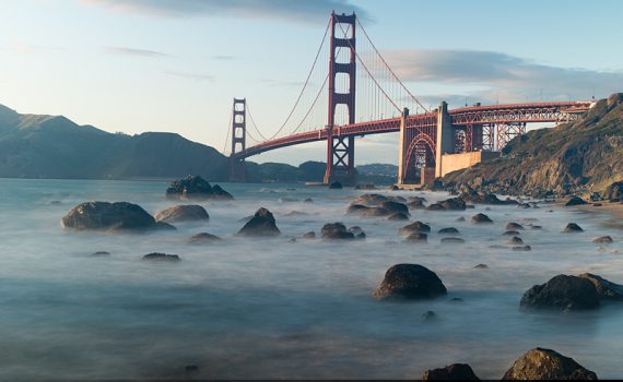 Golden Gate Bridge at Marshall Beach